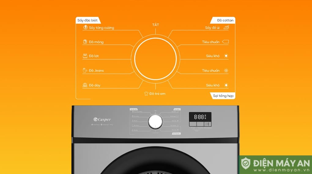 Máy sấy thông hơi Casper 9 kg TD-E9VG1